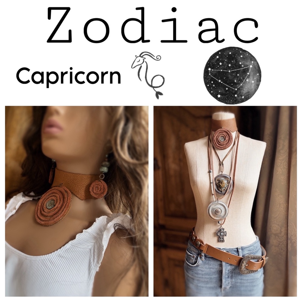 Capricorn  Necklace and Earrings Set